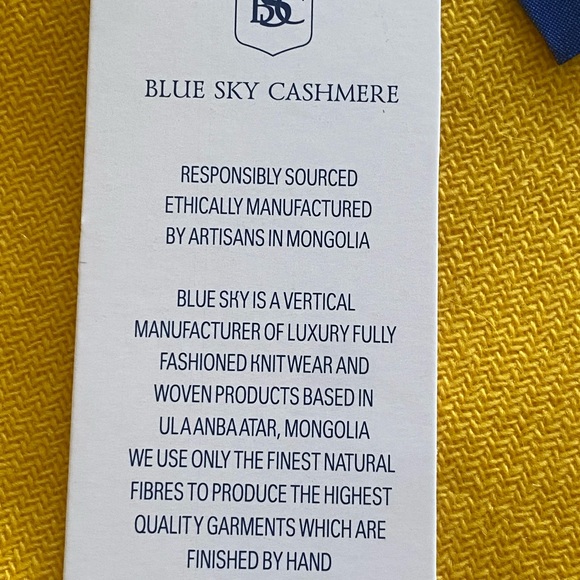 Oversized 100% Mongolian cashmere scarf Blue Sky factory - Picture 8 of 9